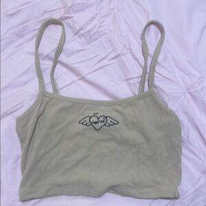 White Fox cropped tank